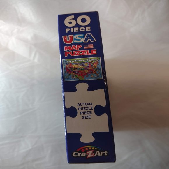 NWT CraZArt USA Map 60 Piece Jigsaw Puzzle - Picture 2 of 5